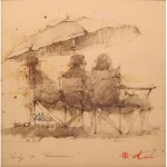 Sổ Vẽ Chì Phác Thảo Dán Gáy Giấy Xi Măng Nâu  50 Trang 80gsm  [POTENTATE BOOK]