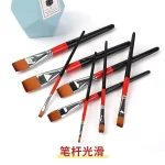 Cọ vẽ đầu dẹt vuông Flat Keep Smiling vẽ màu nước, acrylic, sơn dầu Hot - Image 5