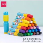 Màu sáp dầu Deli Super Wings kèm bút cắm màu tươi sáng, tô mịn, an toàn cho bé B - Image 6