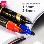 Bút lông dầu dạ viết đĩa CD hai đầu DELI EU72 nhiều màu mực Hot - Image 4