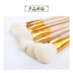 Cọ vẽ lông thỏ cán vàng vẽ tranh sơn mài, gốm sứ, phủi vàng Rẻ - Image 2