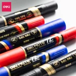 Bút lông dầu dạ viết đĩa CD hai đầu DELI EU72 nhiều màu mực Hot - Image 6