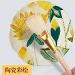 Cọ vẽ lông thỏ cán vàng vẽ tranh sơn mài, gốm sứ, phủi vàng Rẻ - Image 4