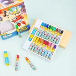 Màu sáp dầu Deli Super Wings kèm bút cắm màu tươi sáng, tô mịn, an toàn cho bé B