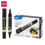 Bút lông dầu dạ viết đĩa CD hai đầu DELI EU72 nhiều màu mực Hot - Image 8