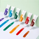 Màu sơn Acrylic Deli bộ 24 màu tuýp 12ml vẽ vải, gỗ, kim loại, đa năng Rẻ - Image 7