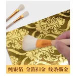 Cọ vẽ lông thỏ cán vàng vẽ tranh sơn mài, gốm sứ, phủi vàng Rẻ - Image 7