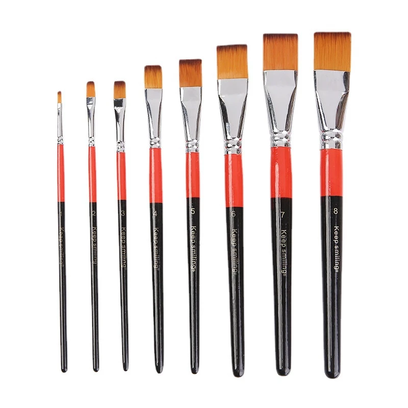 sg-11134201-7qvfy-liv1xyusrtmpb9.webp Cọ vẽ đầu dẹt vuông Flat Keep Smiling vẽ màu nước, acrylic, sơn dầu Hot - Image 1
