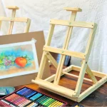 Giá vẽ gỗ để bàn gấp gọn, điều chỉnh độ cao thấp tùy ý, tiện lợi mang theo mọi nơi - Image 3