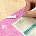 Bộ dụng cụ cắt giấy size A5 tấm lót cắt tự liền Huan Mei nhiều màu sắc, dao trổ kèm lưỡi dao, thước kẻ sắt 15cm - Image 4