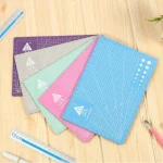 Bộ dụng cụ cắt giấy size A5 tấm lót cắt tự liền Huan Mei nhiều màu sắc, dao trổ kèm lưỡi dao, thước kẻ sắt 15cm - Image 3