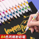 Bộ màu Acrylic Marker ZIBEEF ngòi Brush từ 18 đến 84 màu mã Z-8610 vẽ trên đa chất liệu vải, gỗ, da, giấy