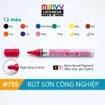 Bút sơn không phai Marvy DecoColor ngòi 2mm mã 728 vẽ trên vải, gỗ, kính, kim loại, đa chất liệu