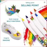 Bút Sơn Acrylic Zibeef Acrylic Marker Vẽ Đa Chất Liệu Màu Sắc Tươi Sáng Phù Hợp làm Đồ Hanmade DIY - Image 4
