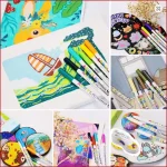 Bút Sơn Acrylic Zibeef Acrylic Marker Vẽ Đa Chất Liệu Màu Sắc Tươi Sáng Phù Hợp làm Đồ Hanmade DIY - Image 5