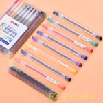 Set 8 Bút bi nước,bút chữ A mực Gel kèm 8 ngòi thay, trơn tru lâu hết mực, nhanh khô 0.5mm Deli chất lượng cao No33160 - Image 5