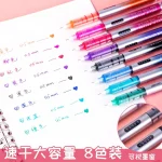 Set 8 Bút Bi Nước,bút chữ A mực Gel trơn tru lâu hết mực, nhanh khô 0.5mm Deli chất lượng cao S855 nhiều màu sắc - Image 2