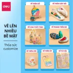 Bút Sơn Màu Acrylic Marker Deli ngòi nhỏ không bị rửa trôi - 12/24/36/48 Màu Tô Trên Mọi Chất Liệu giày chai lọ HM108 - Image 5