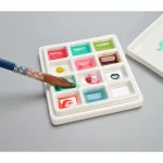 Khay pha màu Palette Schmincke bằng sứ dành cho màu nước, gouache, poster - Image 8