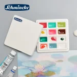 Khay pha màu Palette Schmincke bằng sứ dành cho màu nước, gouache, poster