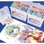 Marker Superior Touch Soft Head màu dạ 2 đầu mềm 12 24 36 40 48 60 80 có kèm hộp đựng vẽ phong ảnh, thời trang, ký họa - Image 5