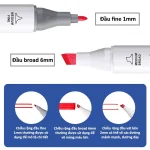 120 Màu dạ MARKER SUPERIOR TOUCH SOFT HEAD LẺ MS-888 tone đỏ cam tím vẽ truyện tranh, manga, kiến trúc, ký họa - Image 3