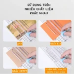 Bàn cắt giấy HUANMEI 4 kiểu Dụng Cụ Cắt Giấy Thủ Công 4 Trong 1 Cắt Giấy Bìa Craft Làm DIY Đa Năng Tiện Dụng - Image 4