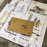 Sổ vẽ lò xo SAKURA TAKEYO 160gsm 180gsm vẽ chì, ký họa, poster, gouache, sáp dầu - Hot - Image 3