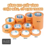 Băng Keo Chặn Màu, Chặn Sơn Chịu Nhiệt Và Cố Định Tranh Chất lượng Màu Vàng Dài 12 Mét - Image 3