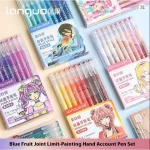 Bộ 9 Bút Gel LANGUO 0.6mm Nhiều Mã Màu Thích Hợp Dùng Để Vẽ Anime, Highlight,.. Đa Năng Tiện Dụng