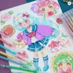 Bộ 9 Bút Gel LANGUO 0.6mm Nhiều Mã Màu Thích Hợp Dùng Để Vẽ Anime, Highlight,.. Đa Năng Tiện Dụng - Image 5