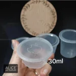 Hộp nhựa nhỏ để đựng màu bột, có nắp đậy màu trong ~ 30ml, 50ml, 90ml, 100ml NEW - Image 2