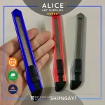 Dao rọc giấy dọc giấy inox DELI 2034 E2034 2054 2031 2061 dao hãng HAND SK5 lưỡi dao bạc, dao đen 30 độ cắt chi tiết - Image 6