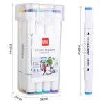 Bút Lông Màu Marker DELI Chuyên Nghiệp Hộp Nhựa An Toàn Cho Bé - Phân Loại Màu Đa Dạng New - Image 6