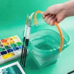 Xô rửa cọ MiYA HIMI gấp gọn 3 lít 3L vẽ ngoài trời tiện lợi Miya Foldabket Bucket - Image 2