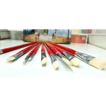 Cọ vẽ lông cứng sơn dầu, acrylic đầu vuông bằng dẹt lông lợn | lông heo | lông thú | cán dài đỏ Sunway nhiều size 0 - 12 - Image 4